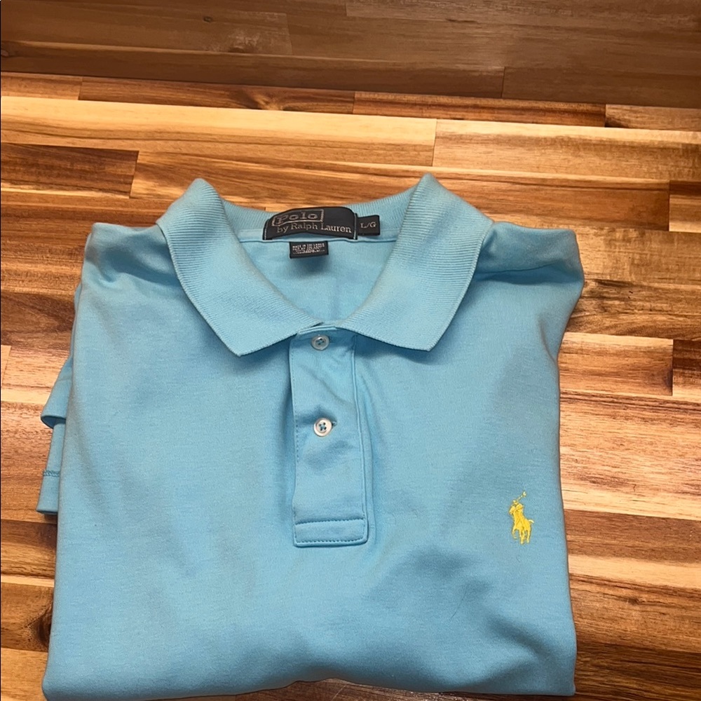 Polo by Ralph Lauren Blue Classic Polo Shirt Size Large Short Sleeve